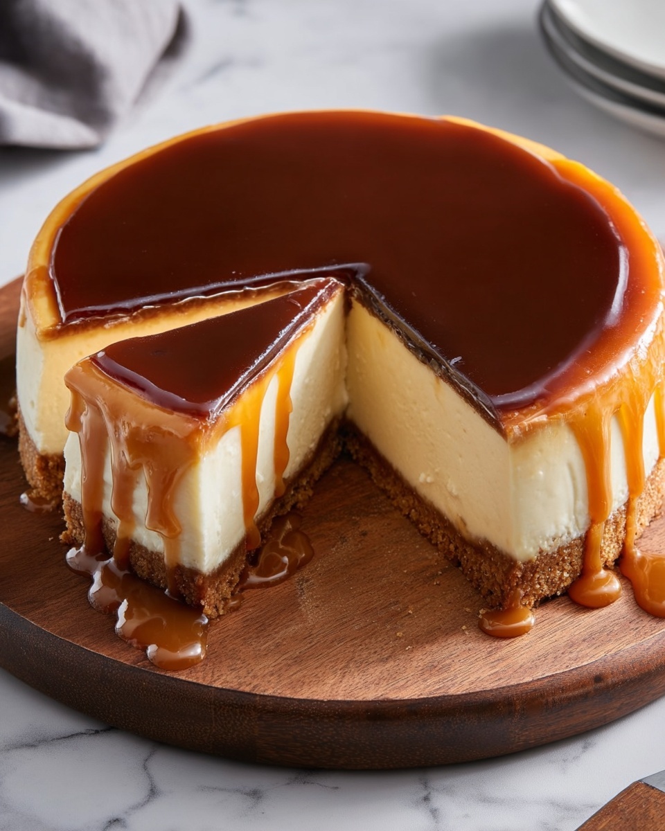 Ultra-Creamy Basque Cheesecake with Salted Caramel Sauce Recipe
