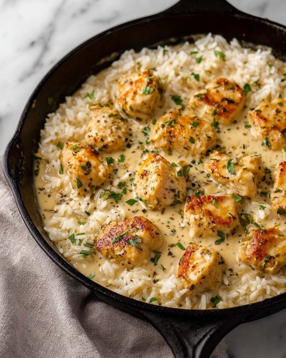 Creamy Herb Chicken & Basmati Rice – A Comforting, Flavor-Packed One-Pan Meal Recipe - Recipe Image
