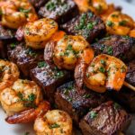 Grilled Steak and Shrimp Skewers with Garlic Butter Recipe 7 Grilled Steak and Shrimp Skewers with Garlic Butter Recipe