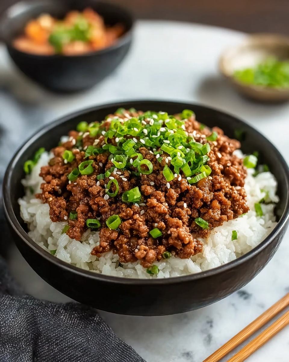 Korean Ground Beef Bowl Recipe