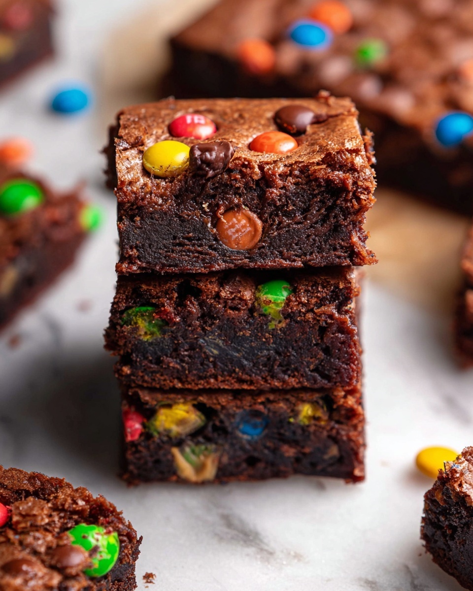 M&M Brownies Recipe 6 M&M Brownies Recipe - Recipe Image