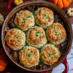 Chicken and Mushroom Pot Pie with Sage Cheddar Biscuits Recipe