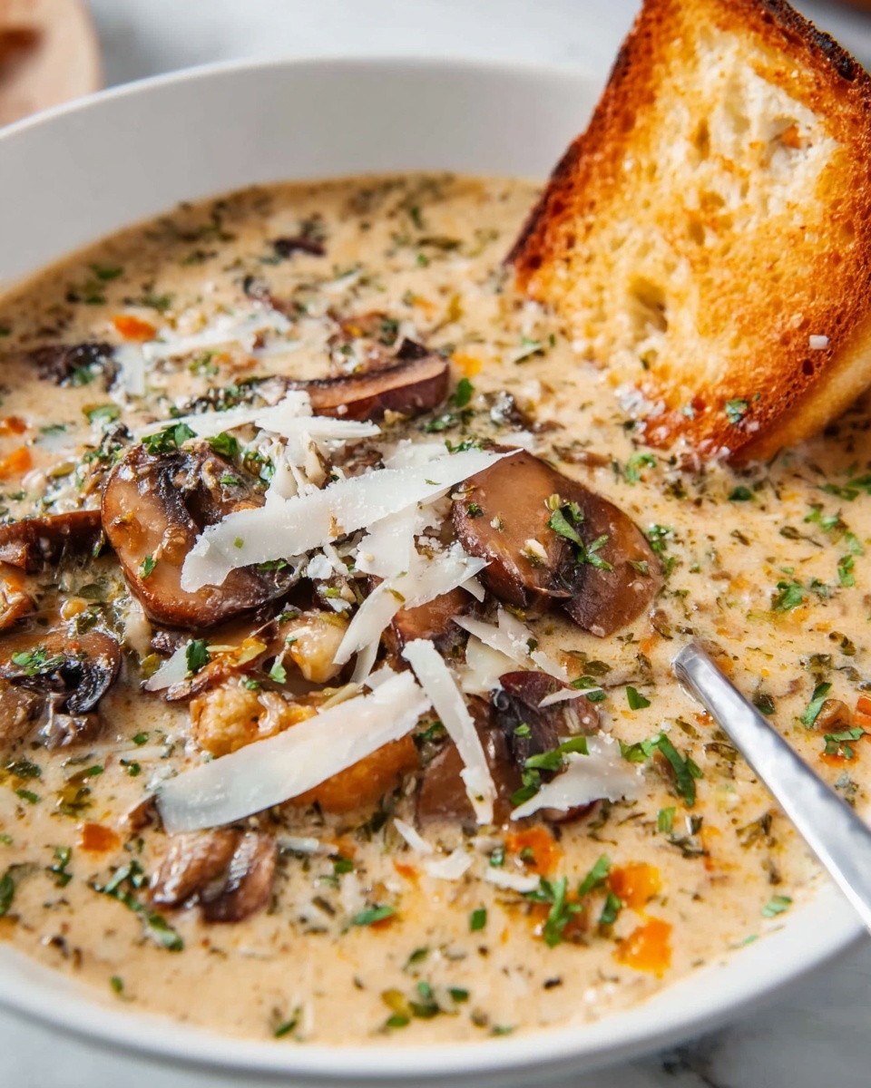 Creamy Mushroom Chicken and Wild Rice Soup Recipe 6 Creamy Mushroom Chicken and Wild Rice Soup Recipe - Recipe Image