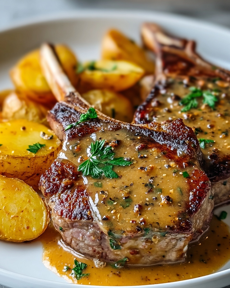 Garlic Butter Pork Chops With Cheesy Potato Bake Recipe 6 Garlic Butter Pork Chops With Cheesy Potato Bake Recipe - Recipe Image