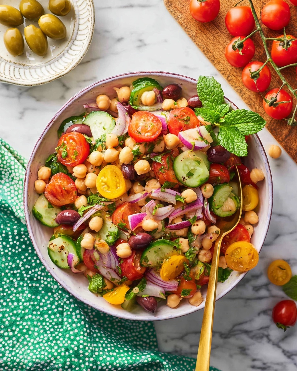 Greek Chickpea Salad Recipe 4 Greek Chickpea Salad Recipe