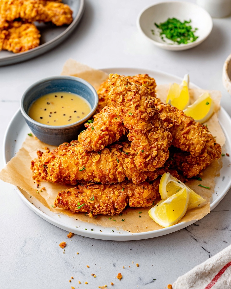 Corn Flakes Chicken Tenders with Honey Mustard Sauce Recipe - Recipe Image