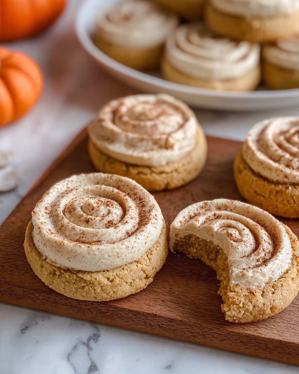 Soft Pumpkin Cookies with Cinnamon Frosting Recipe - Recipe Image