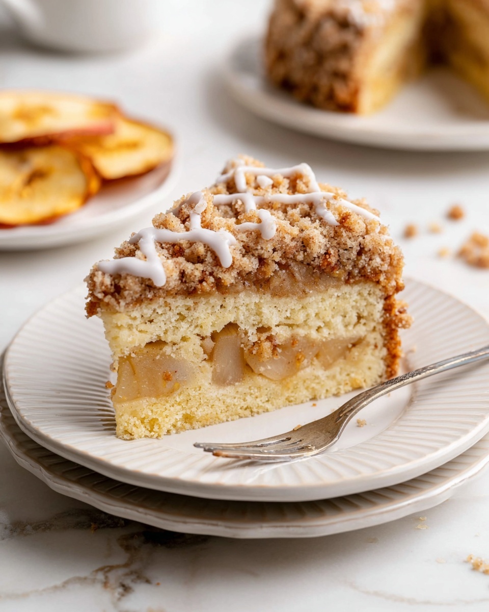 Apple Cinnamon Crumb Cake with Maple Glaze Recipe - Recipe Image