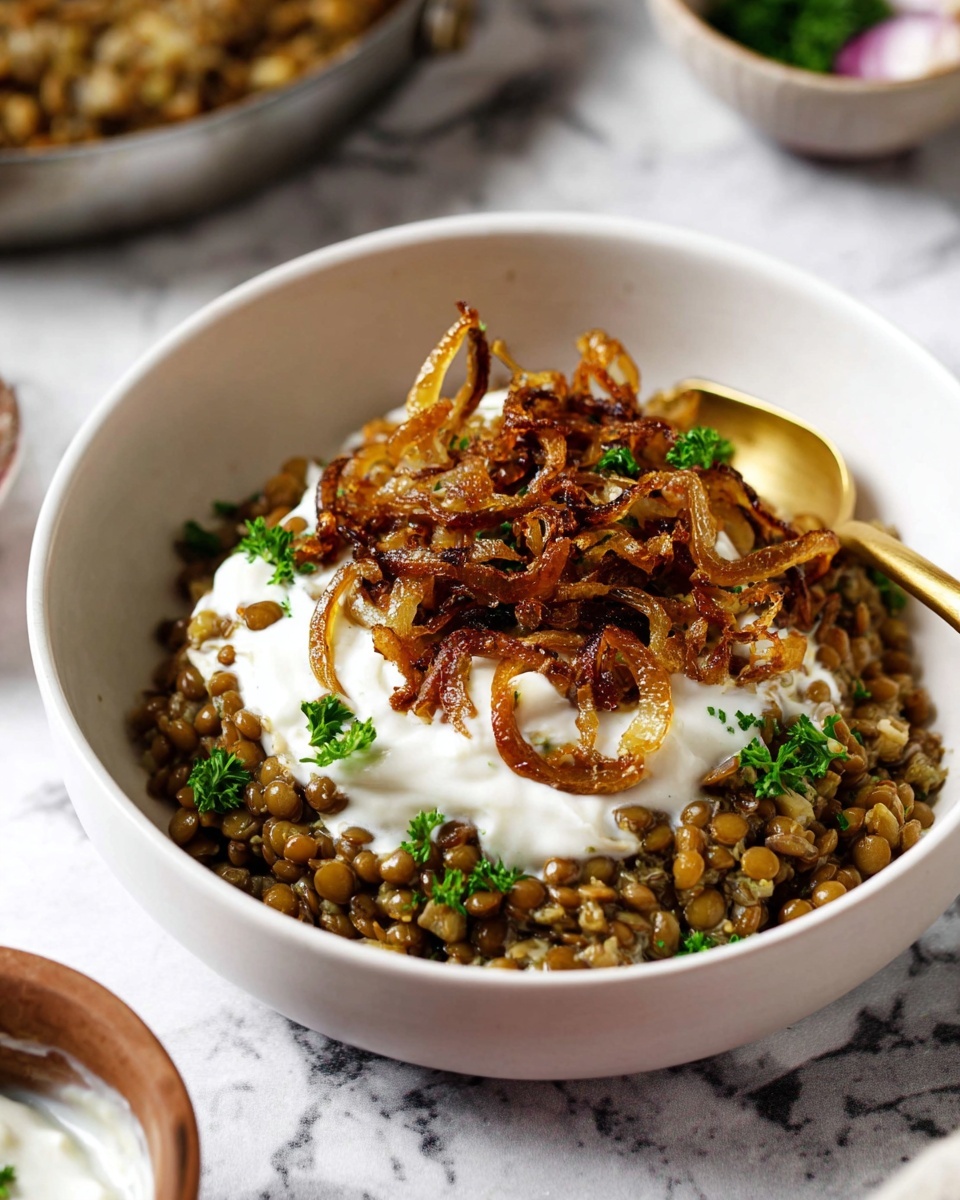Mujadara with Caramelized Onions and Fresh Herbs Recipe 6 Mujadara with Caramelized Onions and Fresh Herbs Recipe - Recipe Image