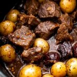Crockpot Garlic Butter Beef Bites with Potatoes Recipe