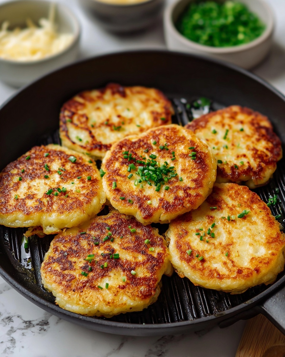 Korean Potato Cheese Pancakes Recipe - Recipe Image
