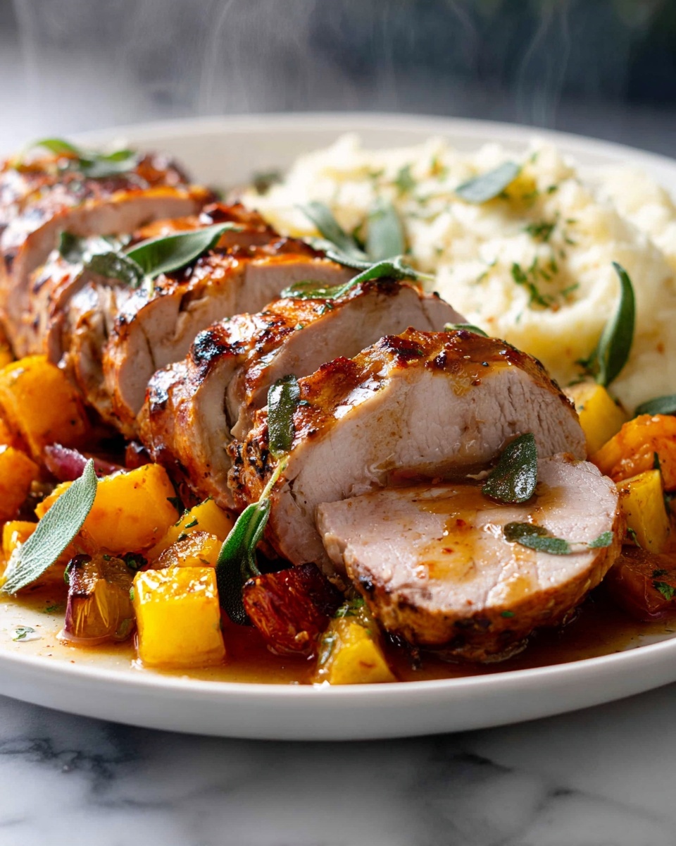 Apple Sage Stuffed Pork Tenderloin Recipe - Recipe Image