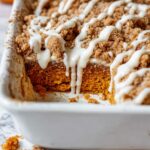 Pumpkin Coffee Cake with Streusel Topping and Vanilla Icing Recipe