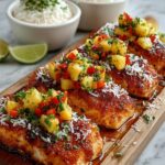 Coconut Crusted Salmon with Pineapple Salsa Recipe