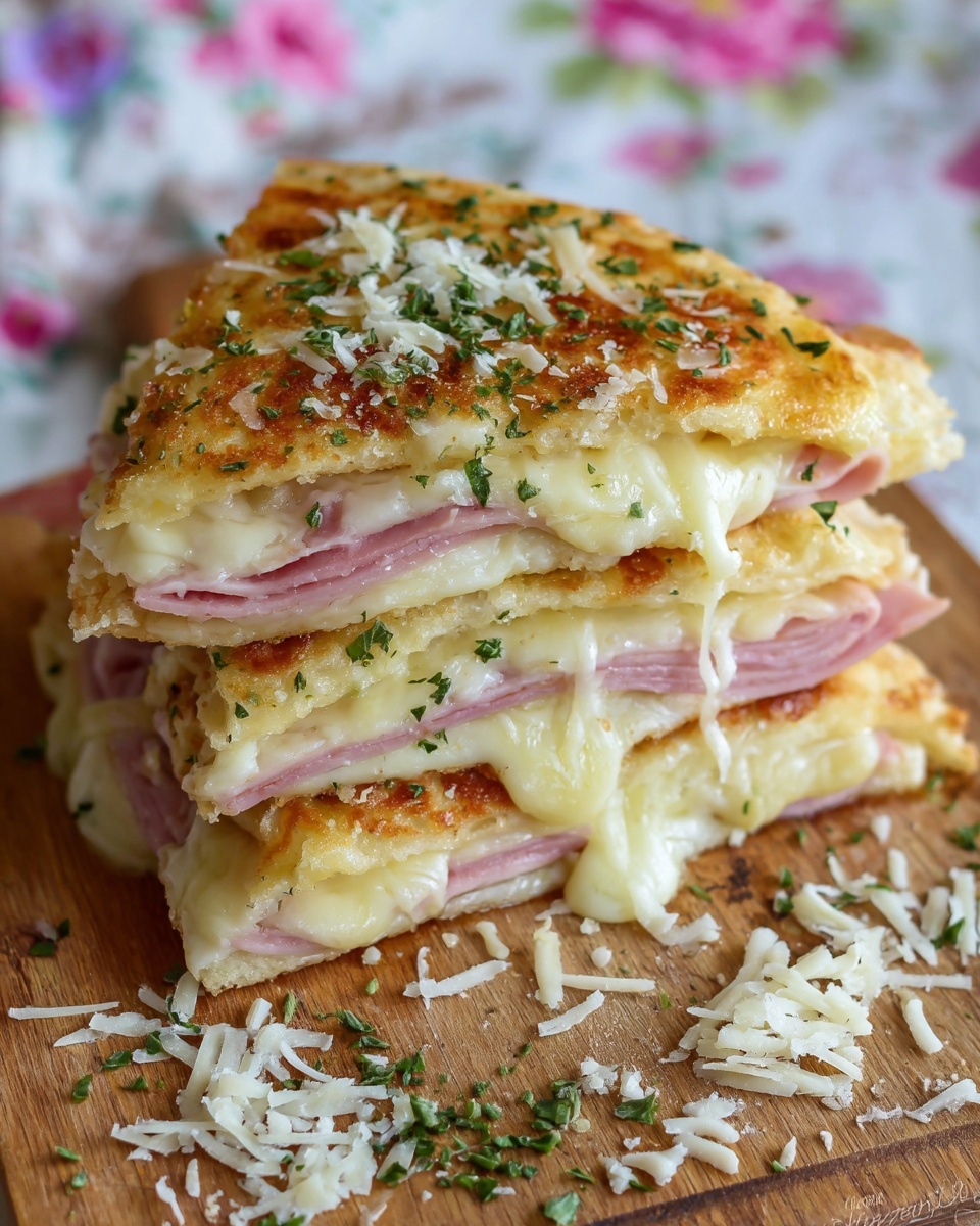 Chicken Cordon Bleu Quesadillas with Parmesan Dijon Sauce Recipe