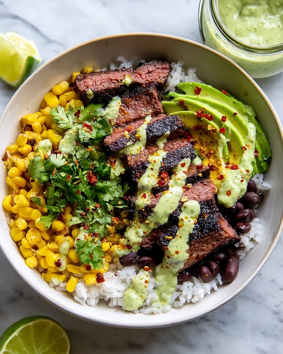 Cilantro Lime Flank Steak and Rice Bowls Recipe 6 Cilantro Lime Flank Steak and Rice Bowls Recipe - Recipe Image