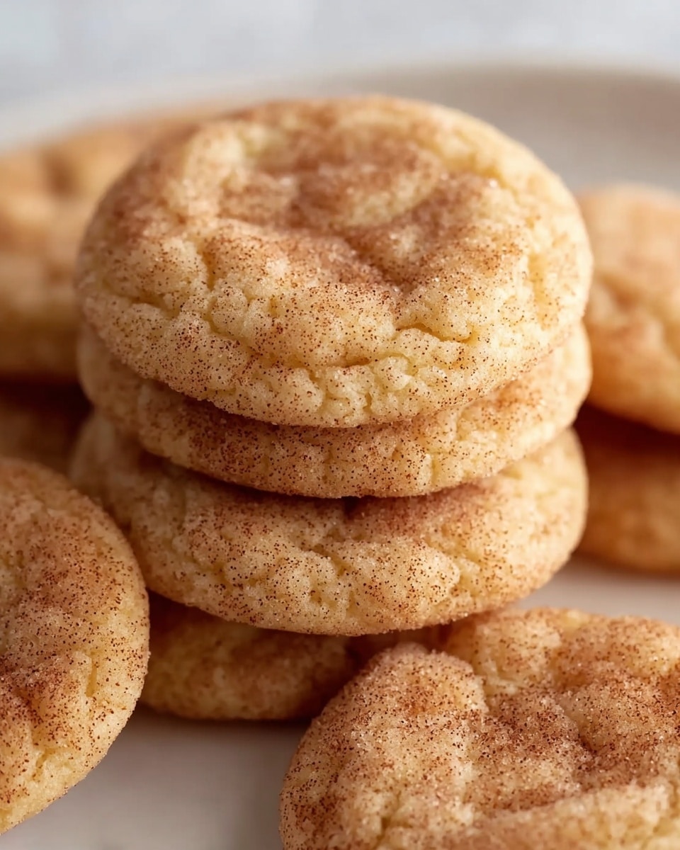 A stack of three round cookies sits on a white plate with a smooth surface. Each cookie is light brown with a rough texture full of tiny sugar crystals and cinnamon specks that give a speckled look. The cookies are soft and slightly wrinkled on top, showing small folds and uneven surfaces. The plate is on a wooden table, and in the blurry background, a glass of milk is partially visible. photo taken with an iphone --ar 4:5 --v 7