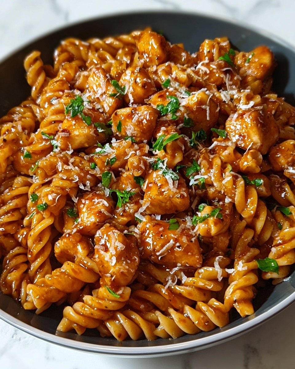 One-Pot Honey Garlic BBQ Chicken Pasta Recipe
