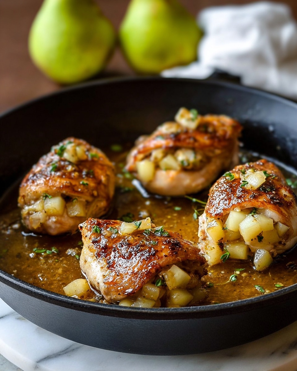 Apple and Brie Stuffed Chicken with Maple Dijon Glaze Recipe - Recipe Image