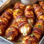 Nashville Hot Bacon Wrapped Mozzarella Sticks Recipe