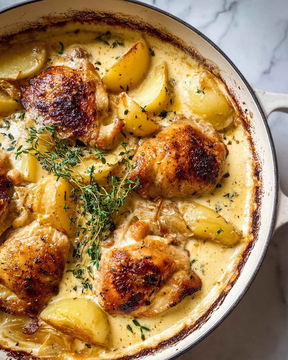 French Chicken Casserole à la Normande Recipe 6 French Chicken Casserole à la Normande Recipe - Recipe Image