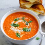 Creamy Roasted Tomato Soup with Basil and Parmesan Recipe