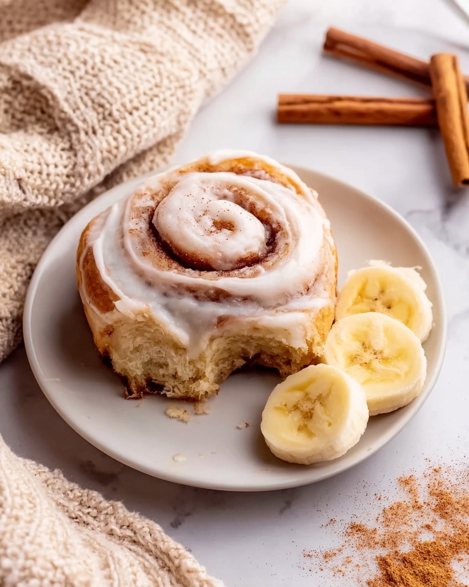 Banana Bread Cinnamon Rolls with Cream Cheese Icing Recipe
