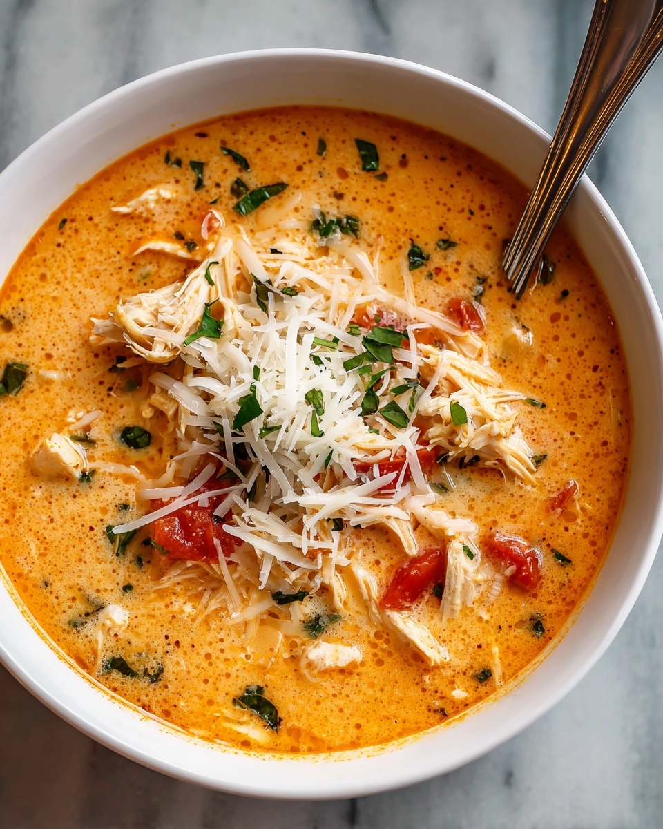 Crock Pot Creamy Chicken Parmesan Soup Recipe - Recipe Image