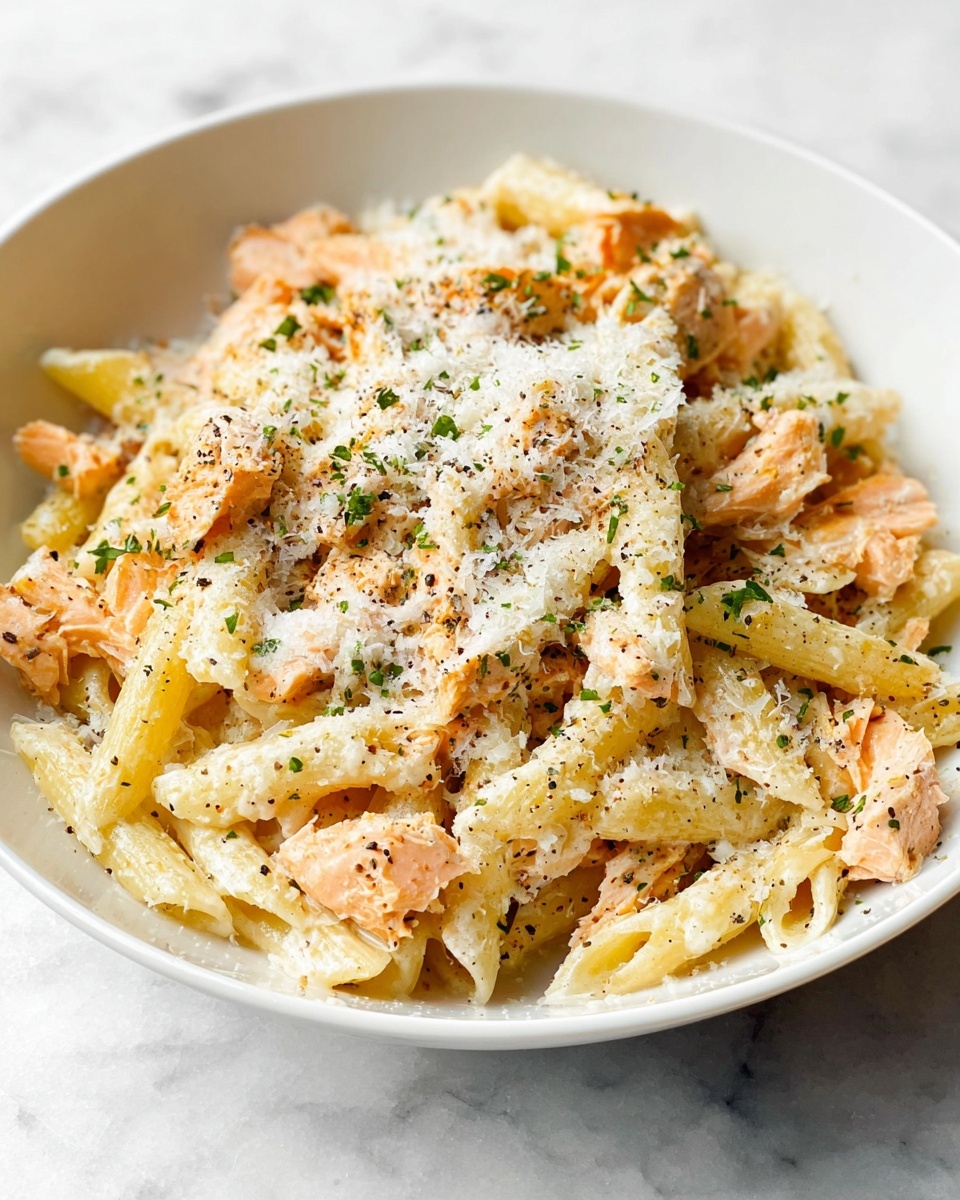 Garlic Butter Salmon Pasta Recipe