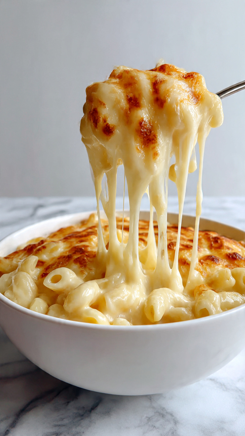 Creamy Baked Mac and Cheese with Panko Breadcrumb Topping Recipe - Recipe Image