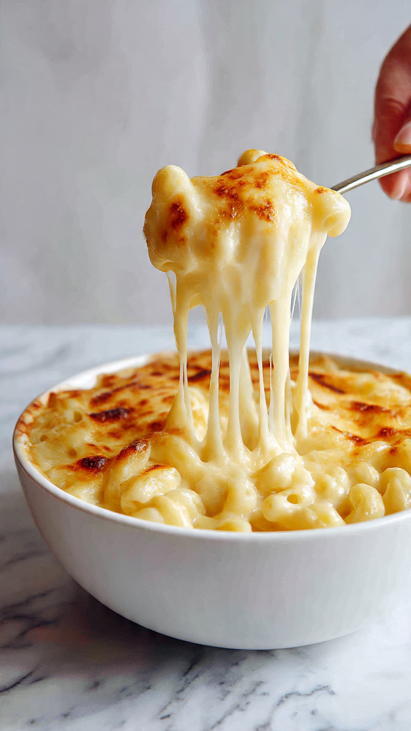 Creamy Baked Mac and Cheese with Panko Breadcrumb Topping Recipe - Recipe Image