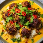 Jerk Meatballs in Coconut Curry Sauce Recipe