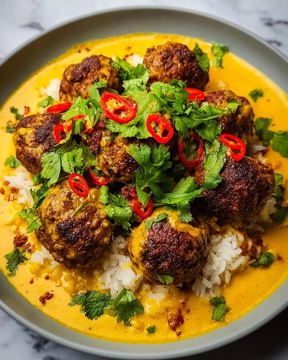 Jerk Meatballs in Coconut Curry Sauce Recipe