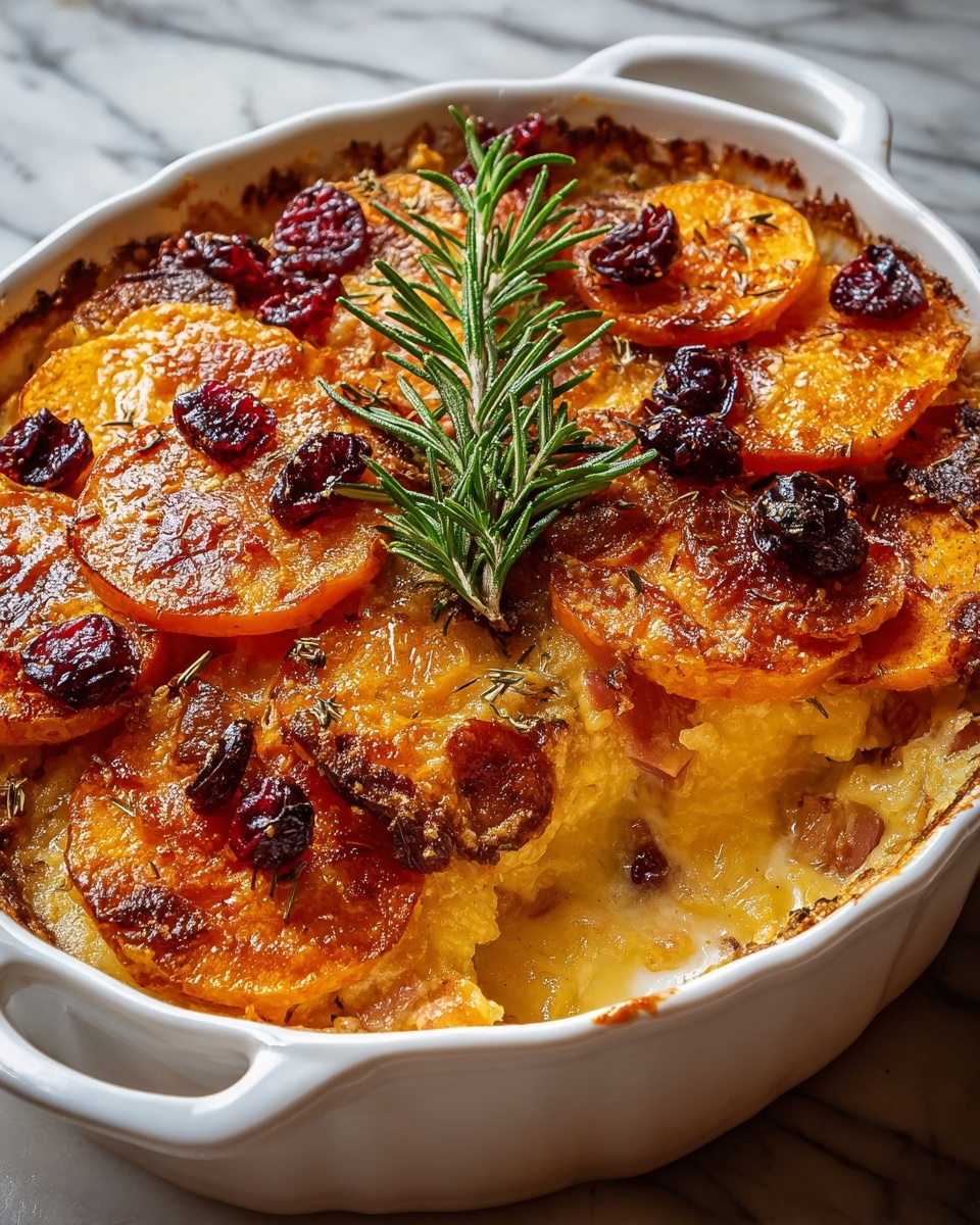 Sweet Potato & Cranberry Gratin Recipe