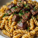 One-Pot Creamy Spicy Garlic Butter Steak & Pasta Recipe