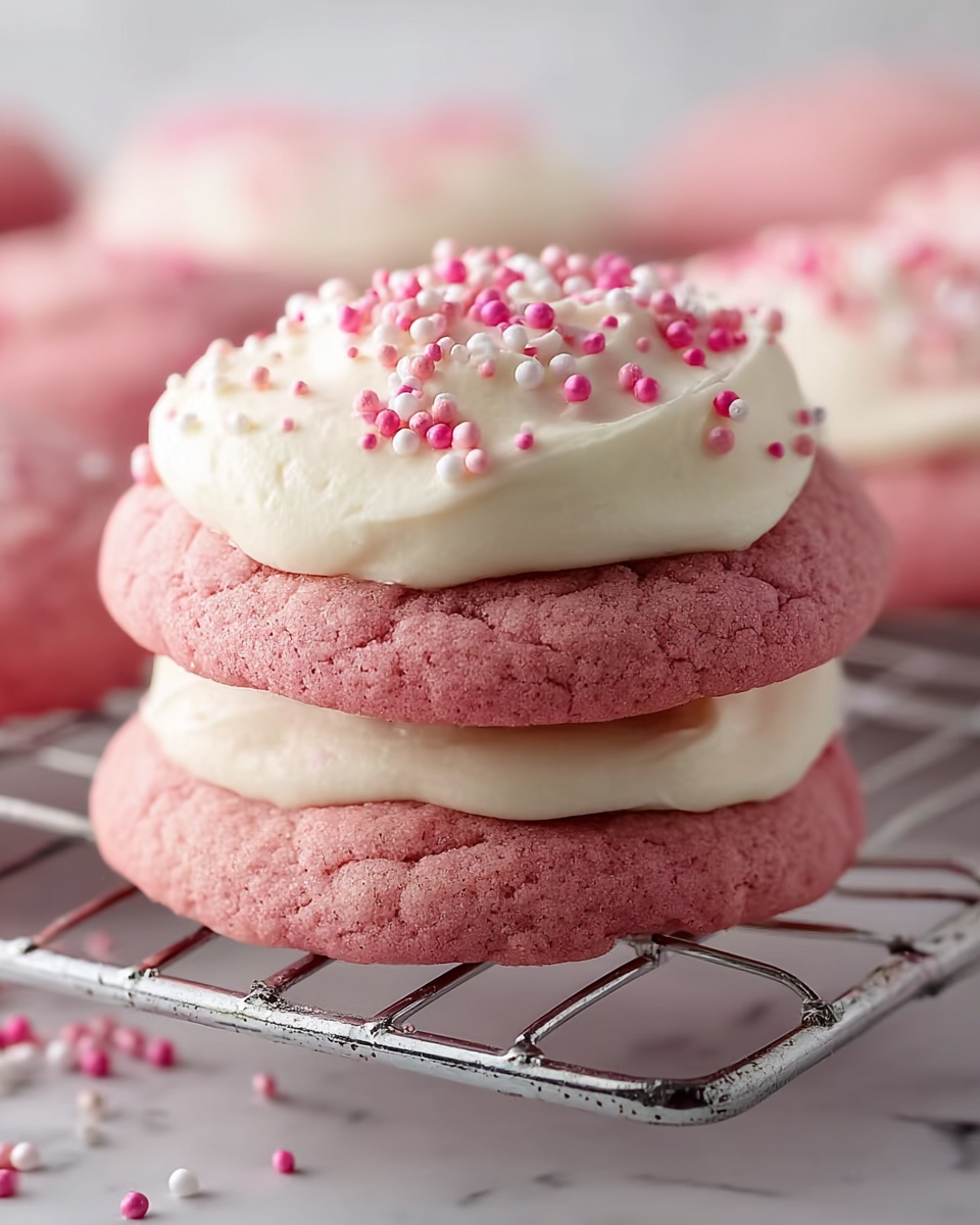 Pink Velvet Cookies with Cream Cheese Frosting Recipe
