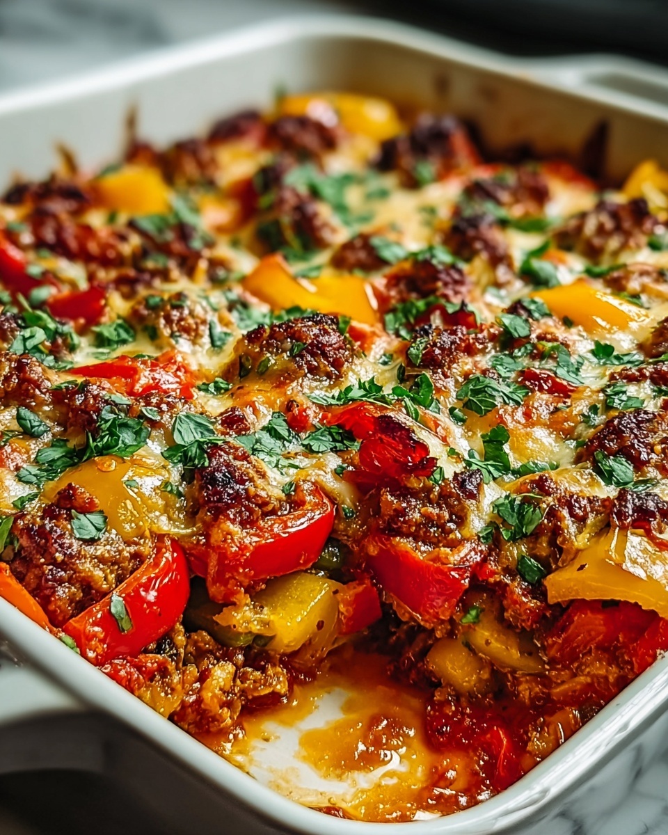 Flavorful Italian Sausage & Pepper Casserole Recipe 6 Flavorful Italian Sausage & Pepper Casserole Recipe - Recipe Image