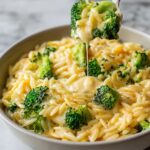 Creamy One-Pot Broccoli Cheddar Orzo Recipe