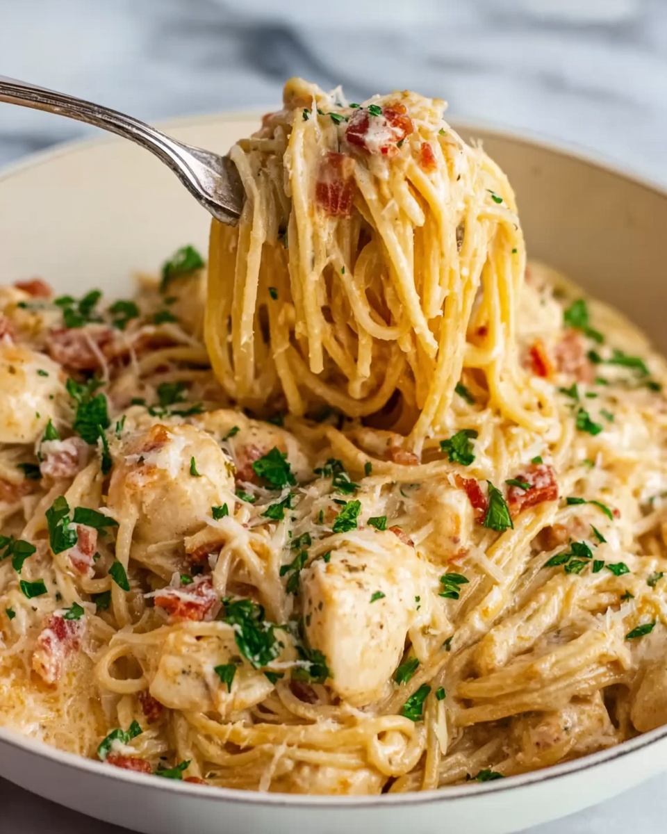 Creamy Chicken Spaghetti Bake Recipe - Recipe Image