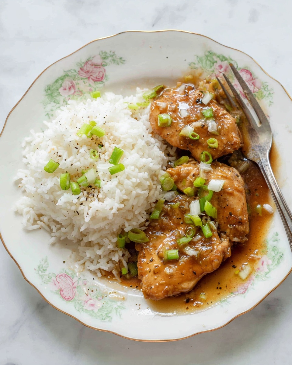 Instant Pot Ginger Garlic Chicken with Fried Rice Recipe - Recipe Image
