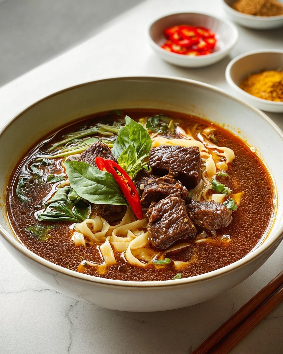 Satay Beef Noodle Soup Recipe - Recipe Image