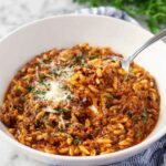 Manestra: Greek Orzo Comfort Food with Ground Meat and Mint Recipe