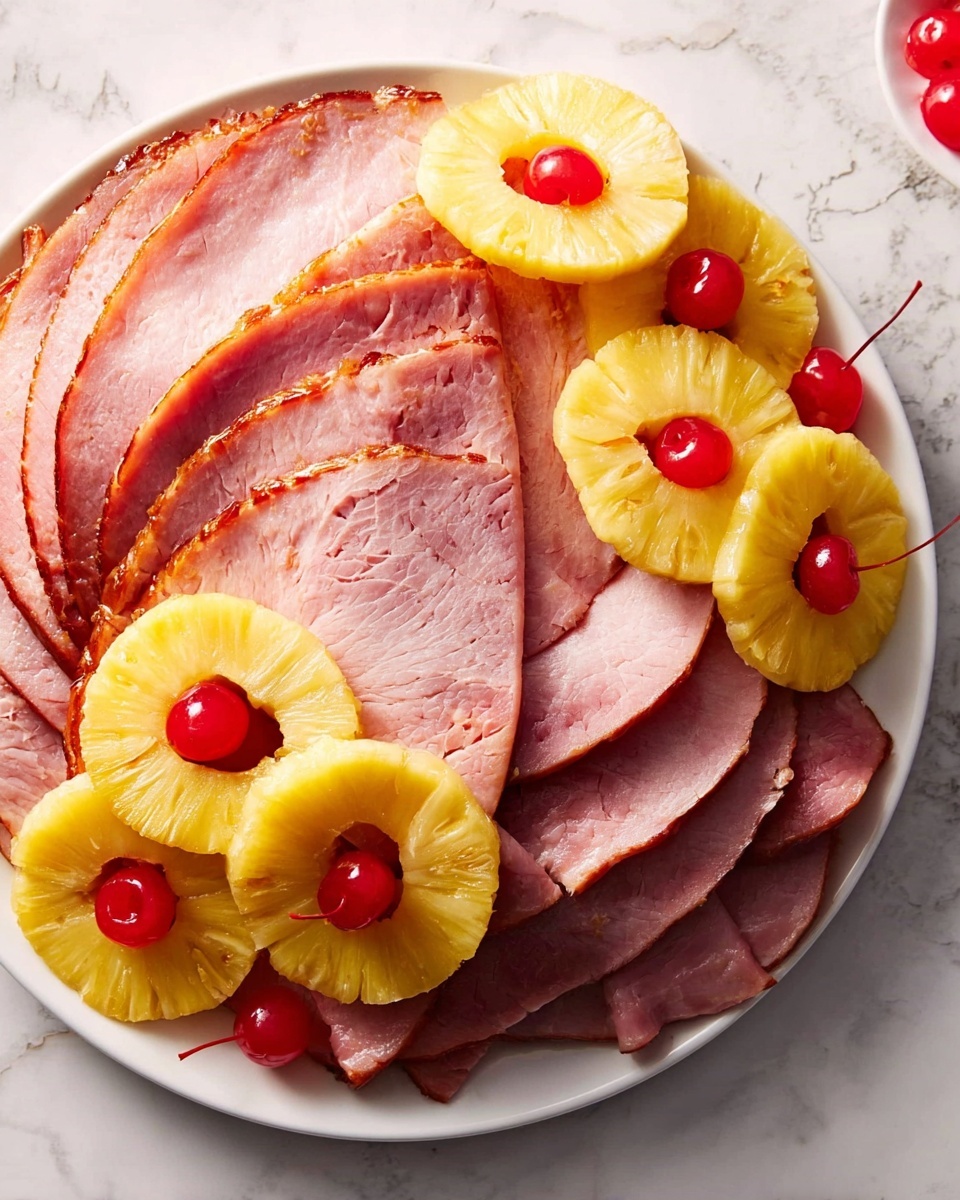 Baked Ham with Pineapple and Cherries Recipe