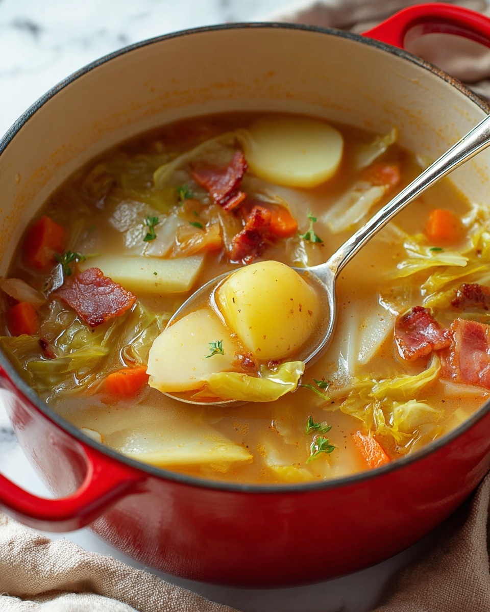 Irish Bacon, Cabbage, and Potato Soup Recipe