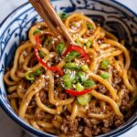 Ground Beef Mongolian Noodles Recipe