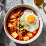 Kimchi-Tofu Soup with Sesame & Egg Recipe