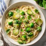 Creamy Whole-Wheat Spaghetti with Brussels Sprouts and Asiago Recipe