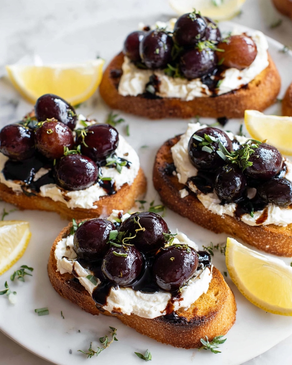 Whipped Goat Cheese and Blueberry Balsamic Crostini Recipe