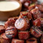 Mustard Hasselback Kielbasa Bites Recipe