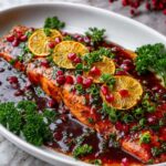 Christmas Salmon with Pomegranate and Orange Glaze Recipe